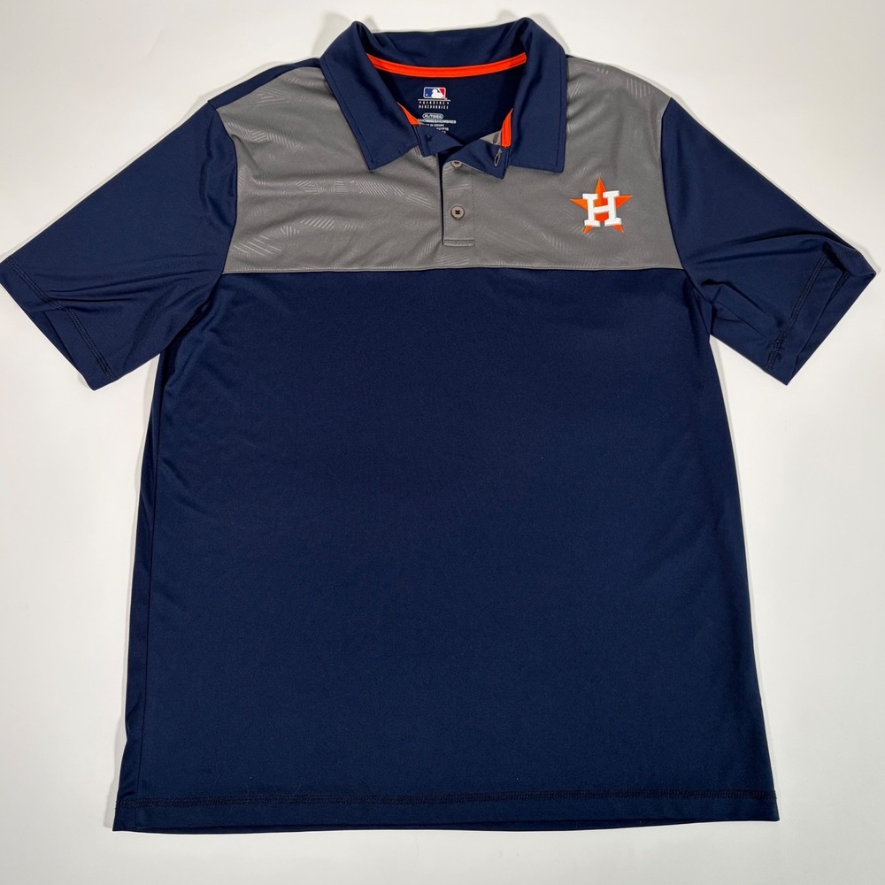 MLB Genuine Merchandise Houston Astros Performance Polo Shirt Men's XL Navy